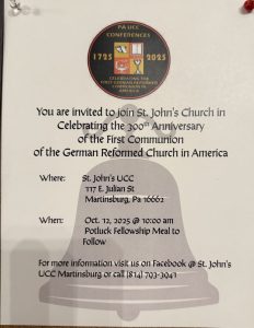 Poster for the Celebration of the 300th Anniversary of the German Reformed Church